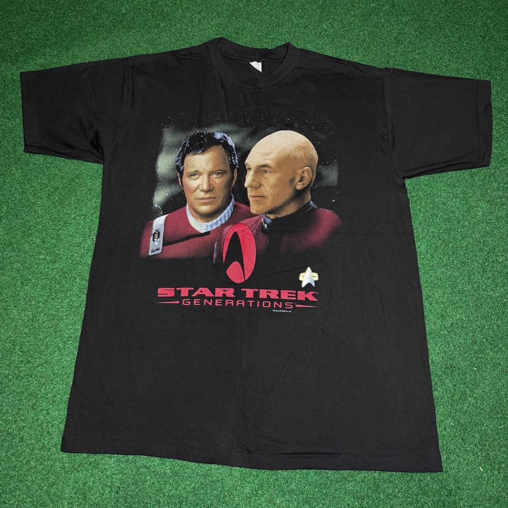 Star Trek Vintage T Shirt XL Captain Kirk Sci Fi TV RARE Promo 90s Shirt